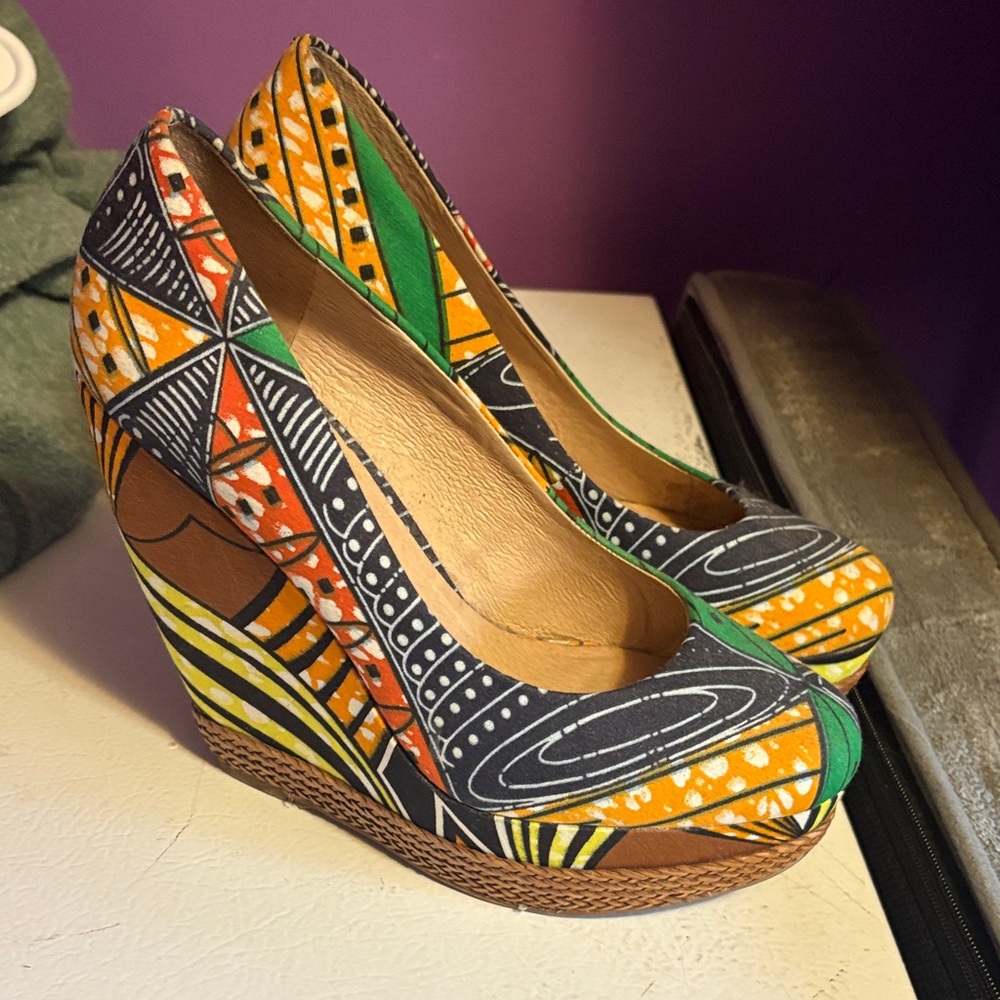Aldo Multicolor Patterned Wedges